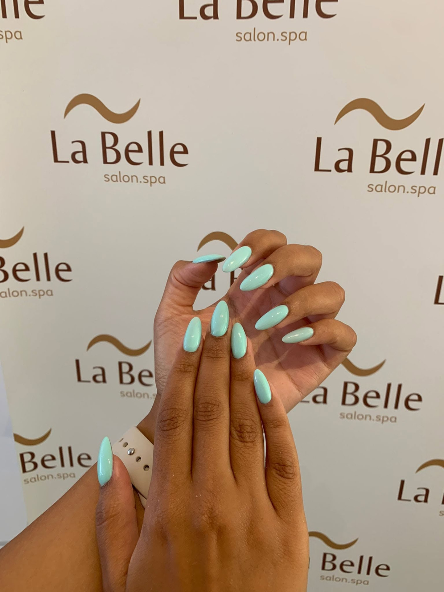 Mint Green Nails - La Belle Salon.Spa
